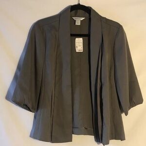 Women's NWT Christopher & Banks Med Lightweight Sage Green 3/4 Sleeve Cardigan